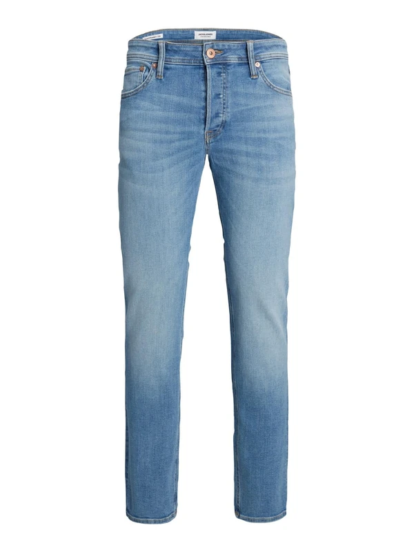 JACK & JONES Male Tapered Fit Jeans Plus Size JJIMIKE Jjoriginal AM 783 PLS Tapered Fit Jeans, Blue Denim, 40 W/30 L - Image 1