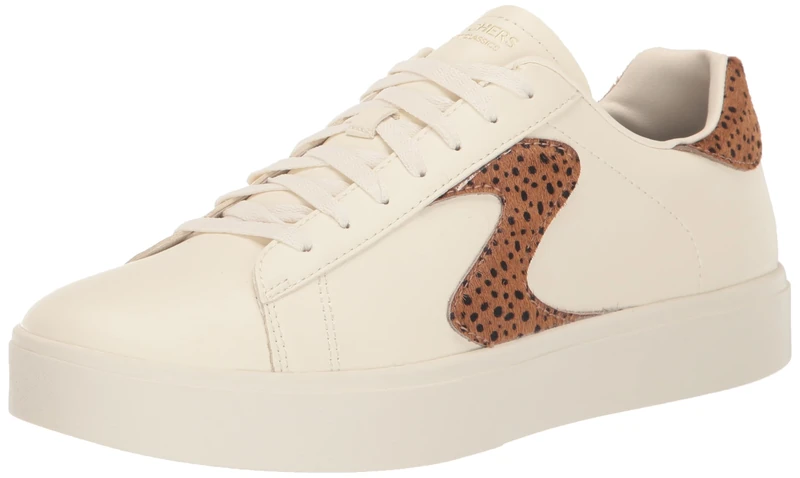 Skechers Women's Eden Lx Beaming Glory Trainers, Black Duraleather/Rose Gold Trim, 3.5 UK