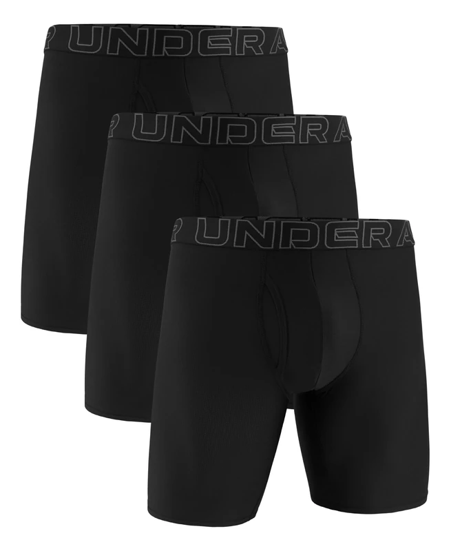Under Armour Men's Tech Mesh 9" Underwear (2 Pack), Black Solid - Core 3 Pack, L