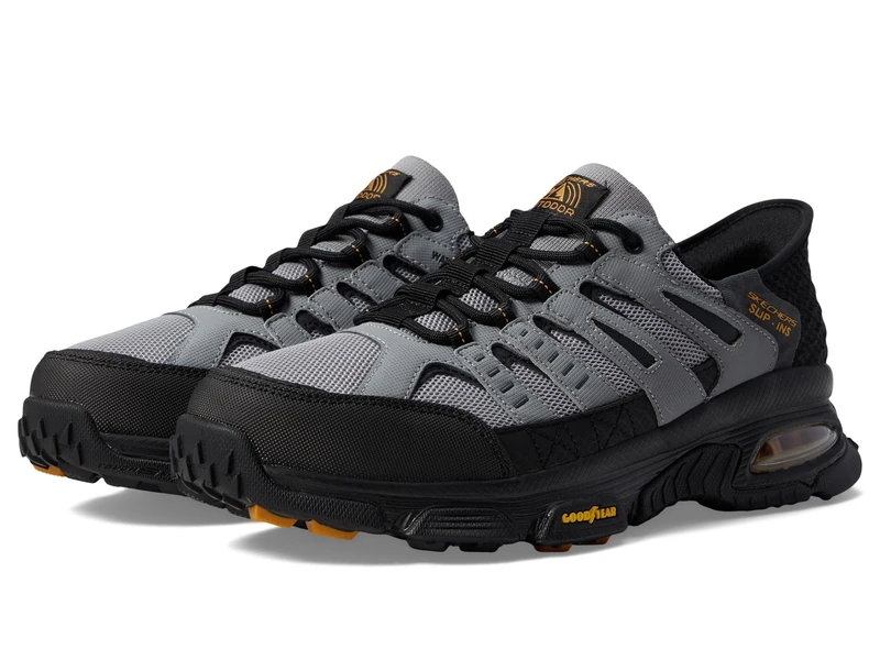 Skechers Men's Skech-Air Envoy Emissary Slip-in Sneaker, Sneakers Men, Grey Black, 44 EU Ancho