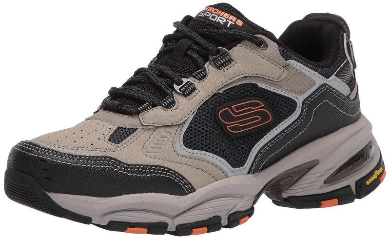 Skechers Men's Vigor 3.0 Drafting Hands Free Slip-in Sneaker, Taupe/Black, 9 UK