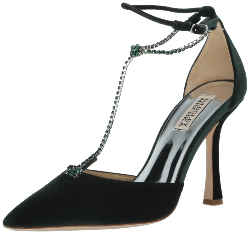 Badgley Mischka Women's Zayna Pump, Dark Emerald, 4 UK