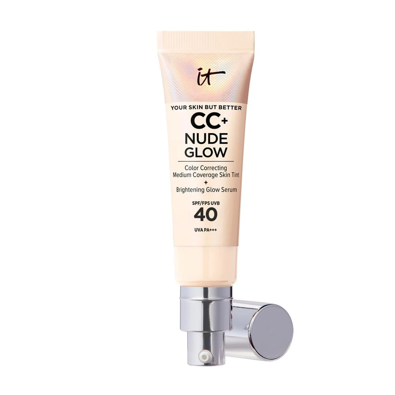 IT Cosmetics Your Skin But Better CC+ and Nude Glow Lightweight, Medium Coverage Foundation and Glow Serum, Fair