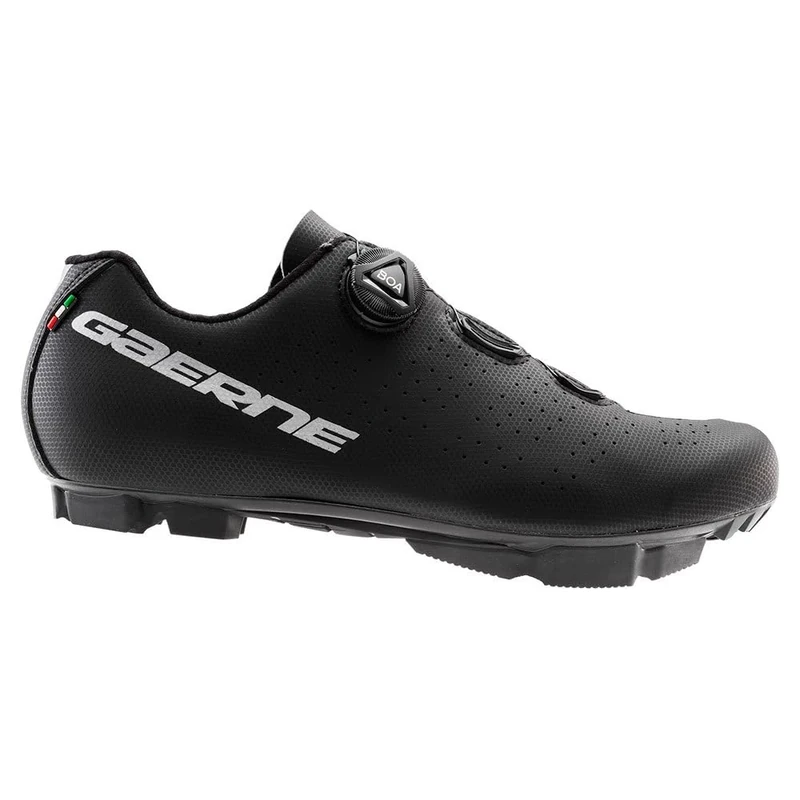 Gaerne Trail MTB Shoes - Rugged Mountain Bike Shoes with Durable Grip Sole, Breathable Construction & Supportive Fit for Trail and Off-Road Cycling - Matt Black - Size 44