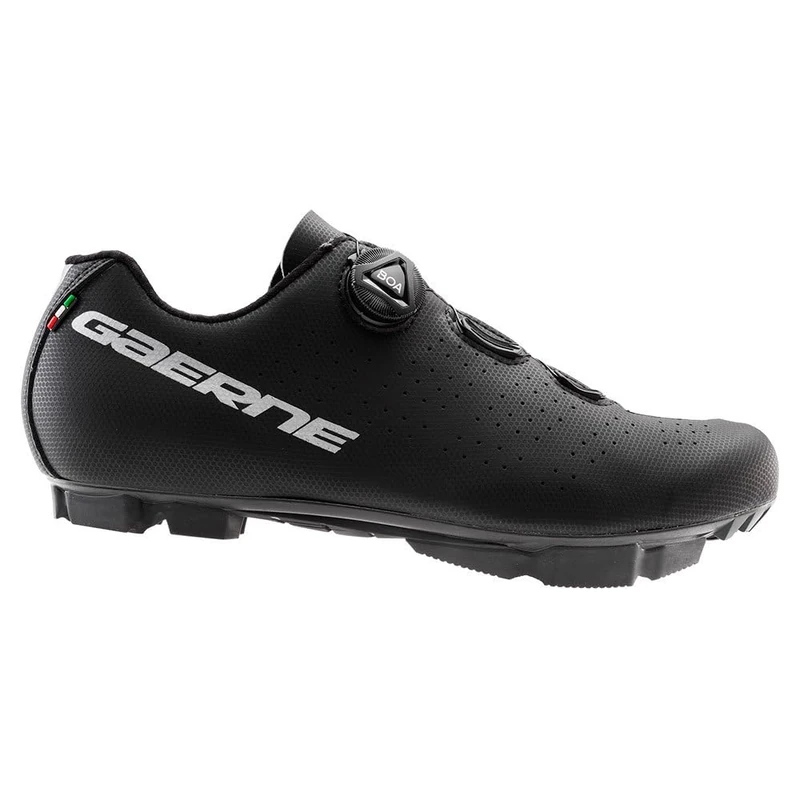 Gaerne Trail MTB Shoes - Rugged Mountain Bike Shoes with Durable Grip Sole, Breathable Construction & Supportive Fit for Trail and Off-Road Cycling - Matt Black - Size 42