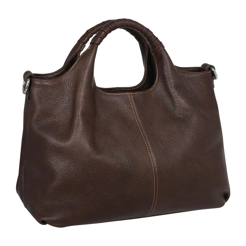 Iswee Genuine Leather Satchel Purse for Women Purses and Handbags Shoulder Bag Designer Top Handle Tote Bag, Coffee, 13 (L) x 9.75 (H) x 5.07 (W)