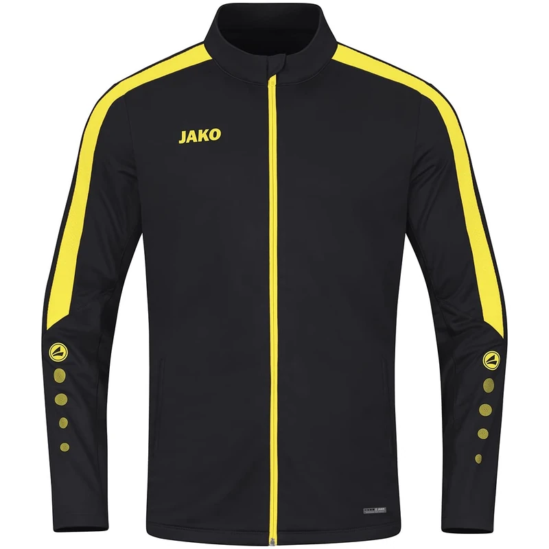 JAKO Women's Polyester Jacket Power Training, Black/Citro, 38