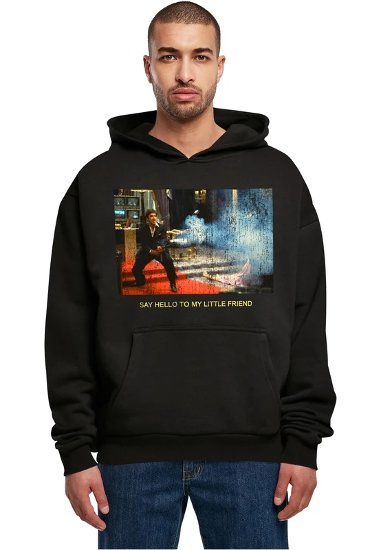 MT Upscale Mister Tee Men's Scarface Little Friend Ultraheavy Oversize Hoodie XL Black, black, XL