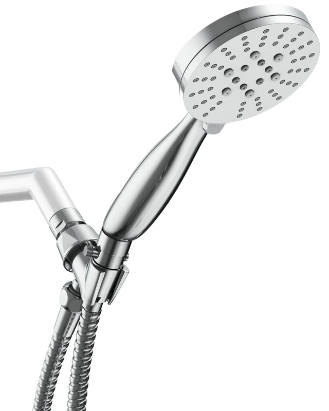 Hammerhead Showers® Solid Metal 3-Spray Handheld Shower Head with Extra Long Hose and Shutoff Valve – Chrome - Perfect Dog Shower Head Attachment with 3 High Pressure Sprays - 2.5 GPM