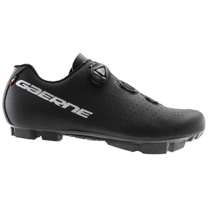 Gaerne Trail MTB Shoes - Rugged Mountain Bike Shoes with Durable Grip Sole, Breathable Construction & Supportive Fit for Trail and Off-Road Cycling - Matt Black - Size 41