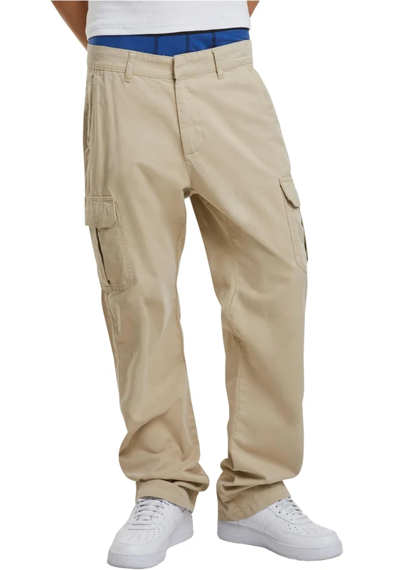 Urban Classics Men's Straight Leg Cargo Pants, Sand, W32