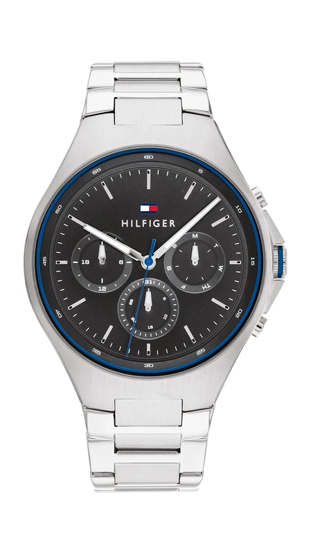 Tommy Hilfiger Analogue Multifunction Quartz Watch for Men with Silver Stainless Steel Bracelet - 1792054