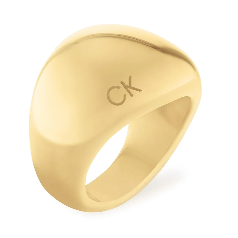 Calvin Klein Women's PLAYFUL ORGANIC SHAPES Collection Ring in Yellow Gold - 35000441B