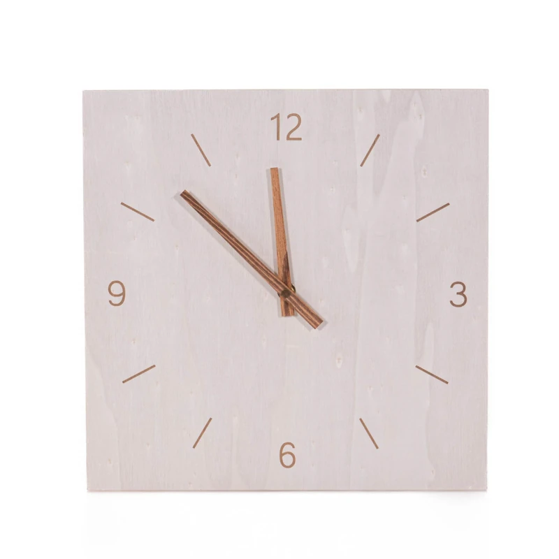 Lefebvre Textile Simplicity Square Plywood Clock