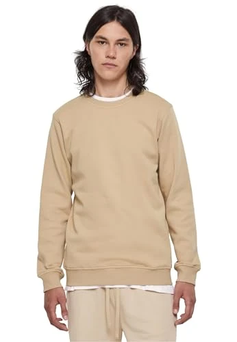 Urban Classics Men's Basic Terry Crew Sweatshirt, Unionbeige,