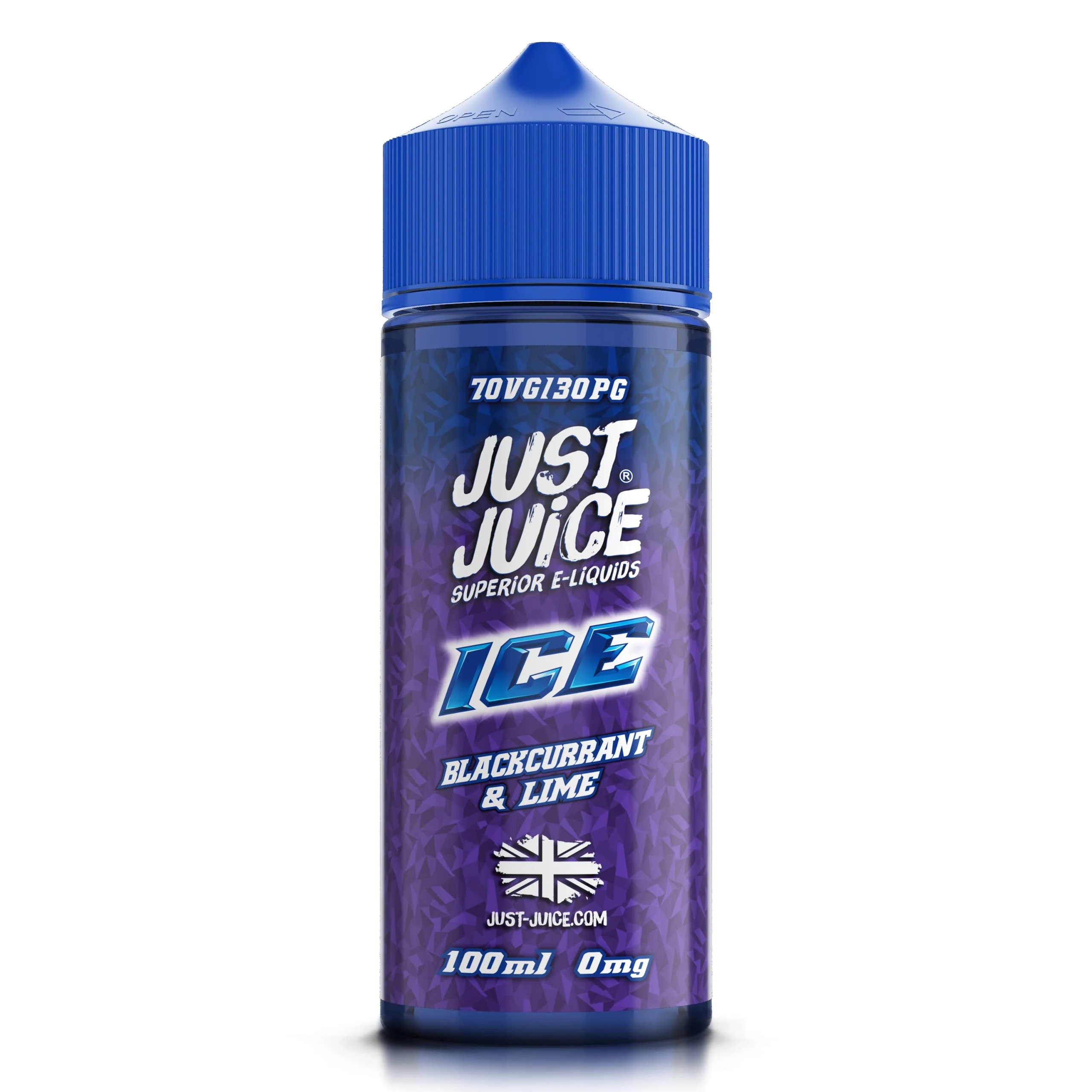 Just Juice 70/30 Vape Liquid, 100ml 0mg Blackcurrant & Lime Ice Vape Juice, E liquid for E-Cigarette, Nic Free Eliquid, Vaping Liquids, 70VG 30PG
