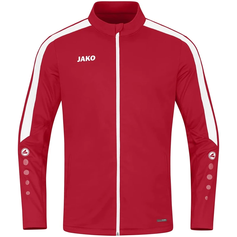 JAKO - Powerful Polyester Jacket, Unisex-Child, Red, 164