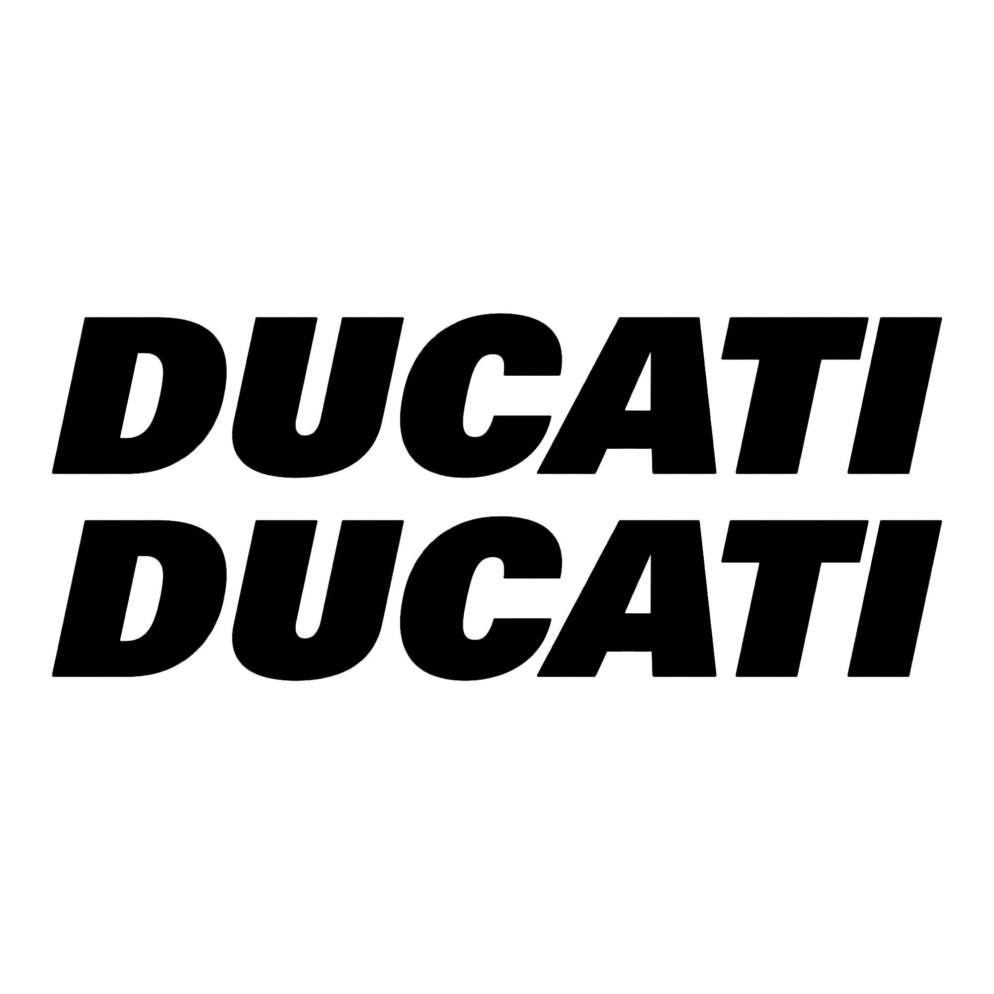 labelbike - Kit of 2 Lettering Stickers for Motorcycle Tank Compatible with Ducati Racing - Black Color