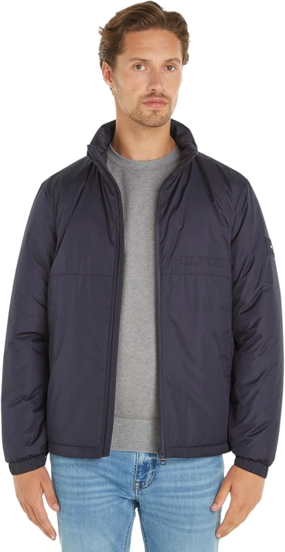 Tommy Hilfiger Men Portland Stand Collar Jacket Woven Jackets, L, Blue - Image 1