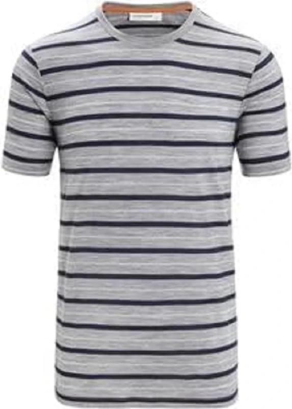 Icebreaker Men's Wave Blouse, Metro HTHR/Midnghtnvy/S, S