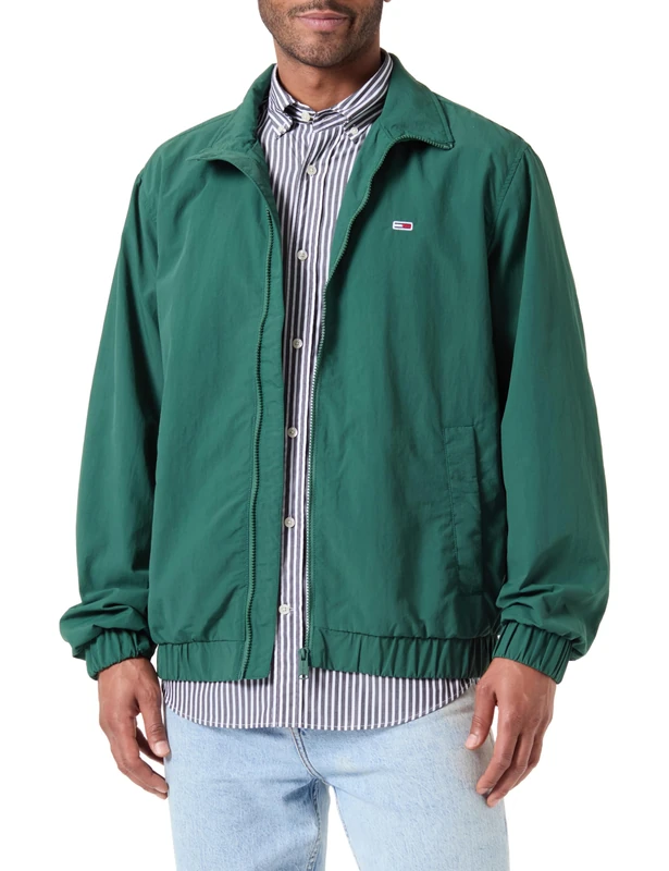 Tommy Jeans Men Tjm Essential Jacket Ext Woven Jackets, 4XL, Green