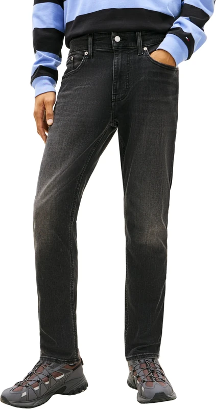 Tommy Jeans Men's Austin Slim Tprd Ah1280 Denim Pants, Denim Black, 34W / 32L - Image 1