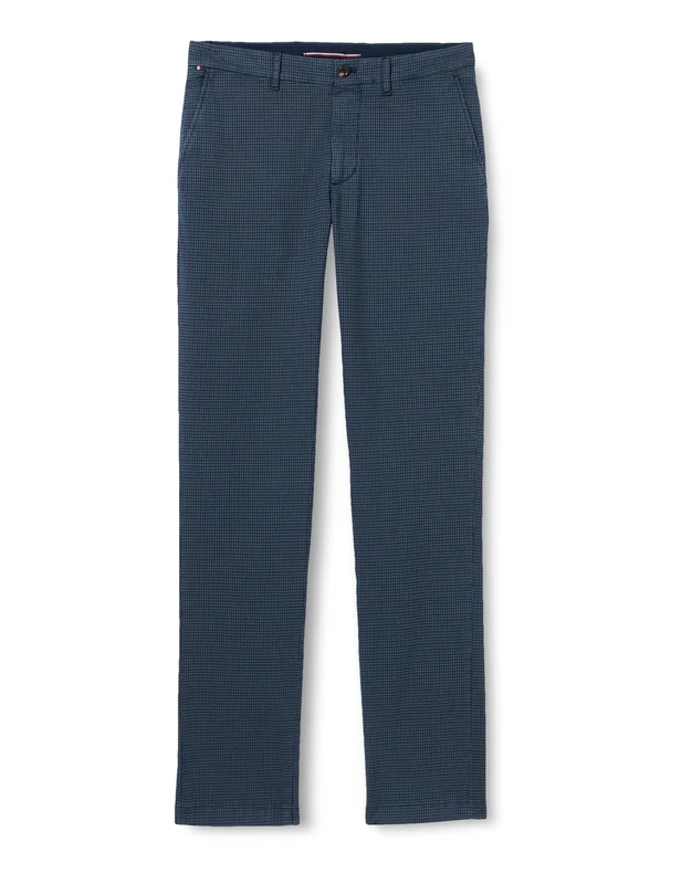 Tommy Hilfiger Men Denton Pow Check GMD Woven Pants, Blue, 34/34