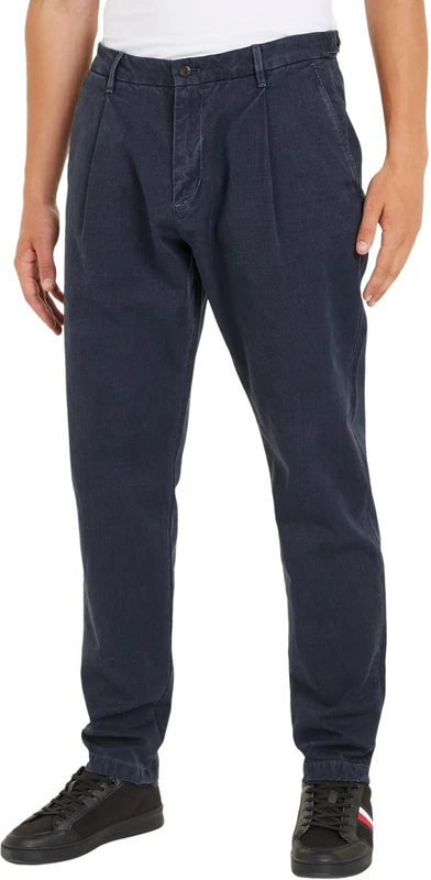 Tommy Hilfiger Men Chino Chelsea 1Plt Dobby Yd GMD Woven Pants, Blue, 38/34
