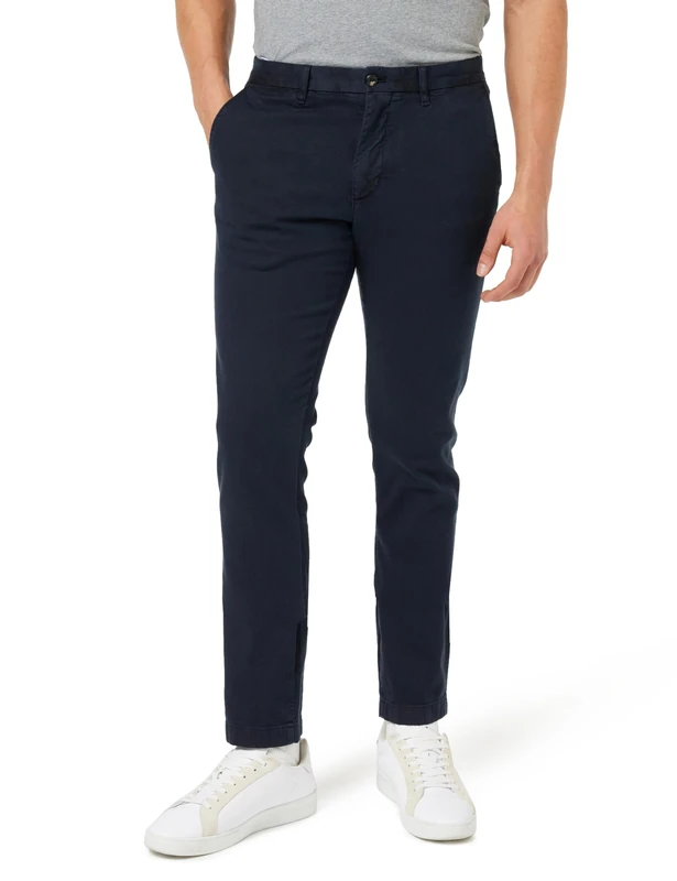 Tommy Hilfiger Men Chino Bleecker Structure GMD Woven Pants, Blue, 31/32
