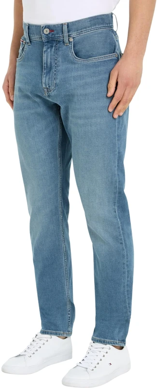 Tommy Hilfiger Men Tapered Houston Pstr Ahota Blue Denim Pants, Denim, 30/36 - Image 1