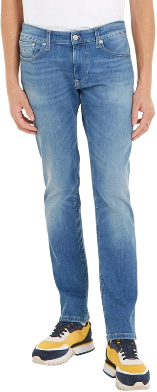 Tommy Jeans Men's Scanton Slim Ah1236 Denim Pants, Denim Medium, 32W / 32L