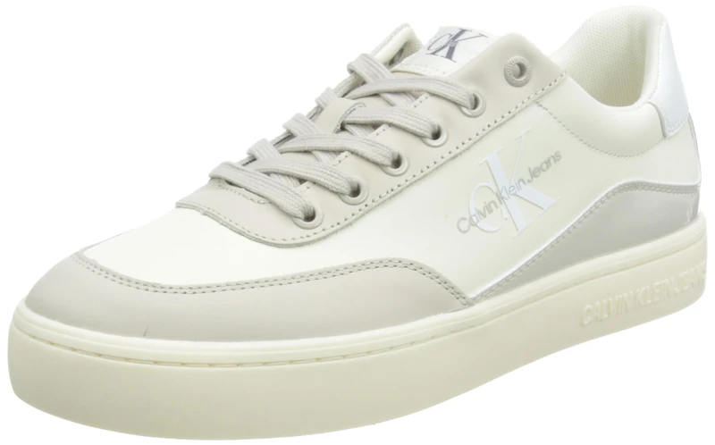 Calvin Klein Jeans Women Classic Cupsole Low LACE LTH ML Sneaker, Creamy White/Eggshell, 7
