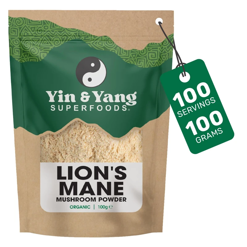 Organic Lion's Mane Mushroom Powder | 3 Month Supply | High-Strength Full-Spectrum Extract for Cognitive Function, Focus, and Immune Support | 100% Pure Hericium Erinaceus