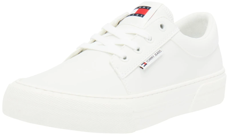Tommy Jeans Men's Vulcanised Skater Derby Shoes, White (Ecru), 6,5