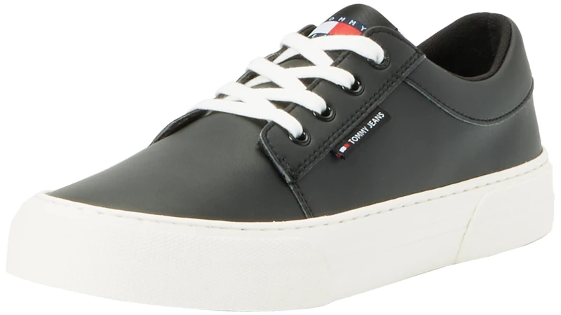 Tommy Jeans Men's Tjm Vulc. Skate Derby Ess Em0em01400 Vulcanized Sneaker, Black, 10 UK