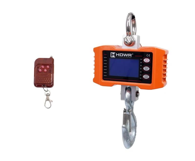 Hook Scale 500 kg/ 1100 lb, Remote Control included, Pendant Scale, Screen Pause, Scale Tare, LCD Digital Display, Measurement in Kilograms and Pounds, HDWR wagPRO-H500P