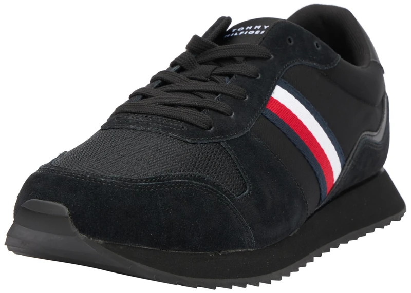 Tommy Hilfiger Runner Evo Mix Ess, Black, 6.5