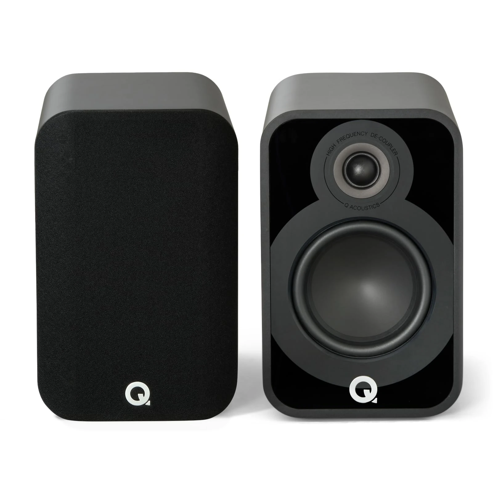 Q ACOUSTICS 5020 Bookshelf Speakers Pair Satin Black - 5" Mid/Bass Driver, 1" Tweeter - TV Speakers for Surround Sound System - Vinyl Record Player Speakers Hifi, Gaming PC Speakers