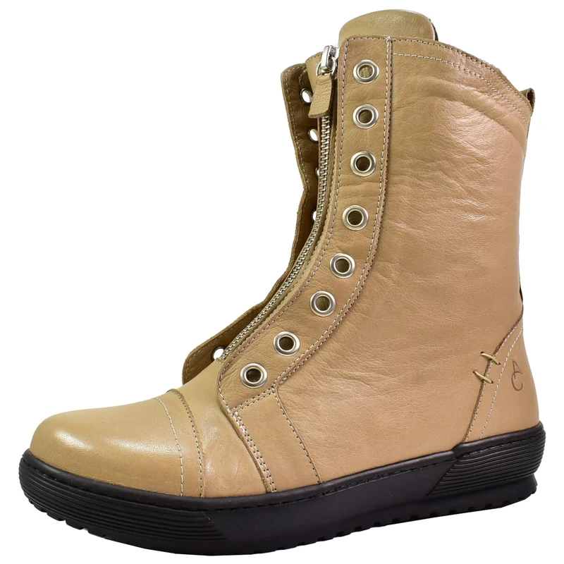 Andrea Conti 0066005 Women's Ankle Boots Sporty Zip Front, brown, 6 UK