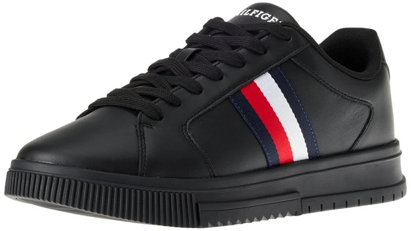 Tommy Hilfiger Supercup LTH Stripes Ess, Black, 6.5