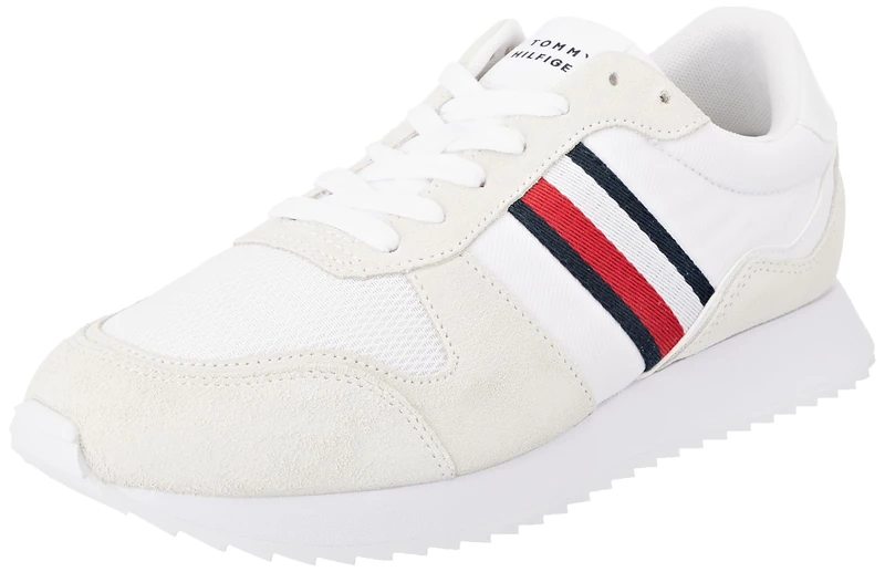 Tommy Hilfiger Runner Evo Mix Ess, White, 6.5
