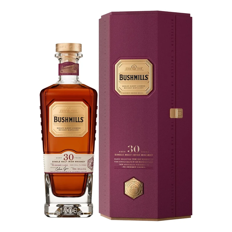 Bushmills 30 Year Old Single Malt Irish Whiskey, 70 cl