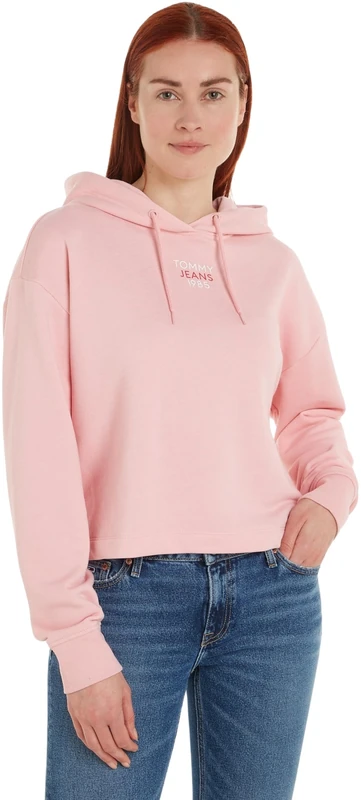 Tommy Jeans Women's Tjw Rlx Essential Logo1 Hood Ext Hoodies, Ballet Pink, XL - Image 1