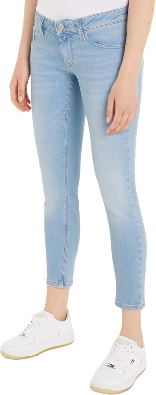 Tommy Jeans Women's Scarlett Lw Skn Ank Ah1216 Denim Pants, Denim Light, 32W / 30L