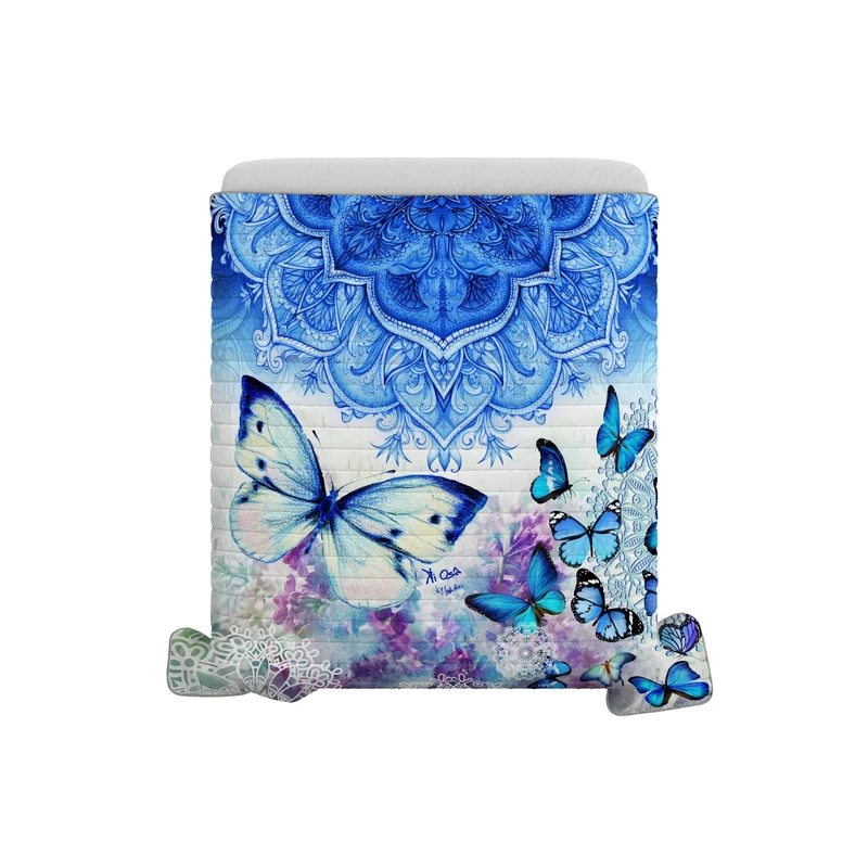 Italian Bed Linen Summer Quilt Ki-Osa Digital Print, 634, Double