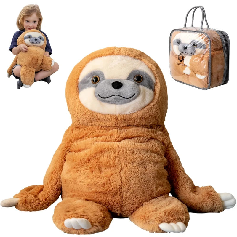 ODOXIA 2.2kg Weighted Sloth Plush - Calming Anxiety Toy, Washable - Image 1