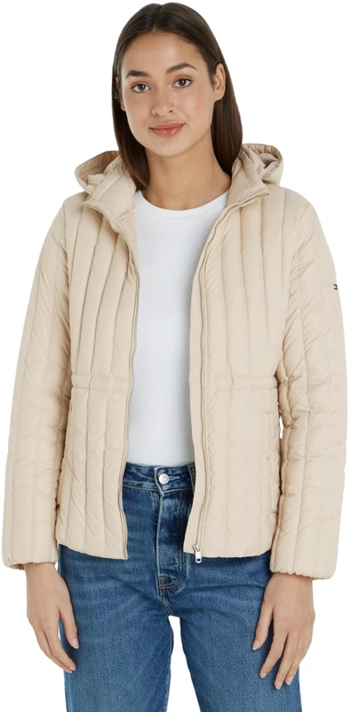 Tommy Hilfiger Women Feminine Lw Down Jacket Down Jackets, Beige, 46