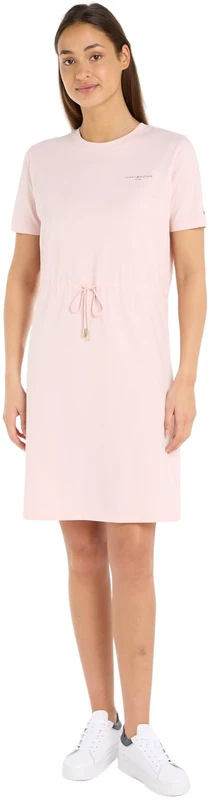 Tommy Hilfiger Women 1985 Reg Mini Corp Tee DRSS Ss T-Shirt Dresses, Pink, XS
