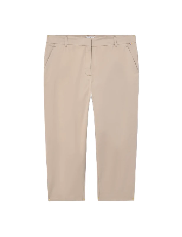 Tommy Hilfiger Women Slim Straight Co Chino Chinos, Beige, 48