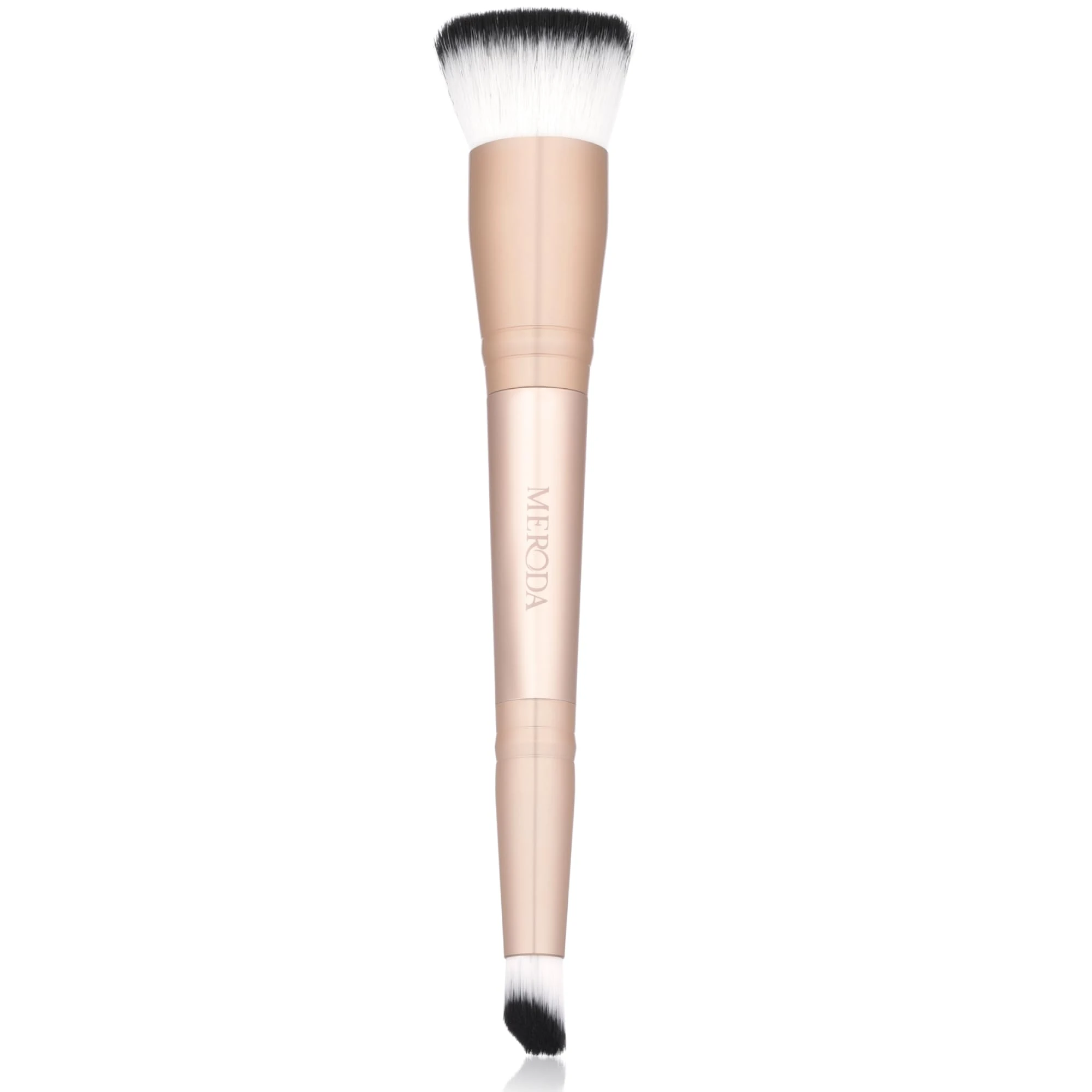 MERODA® Duo Foundation & Concealer Brush [2-IN-1] - Double Ended Makeup Brush for Liquid Make Up - Multi Use Blending Brush for Face and Under Eye